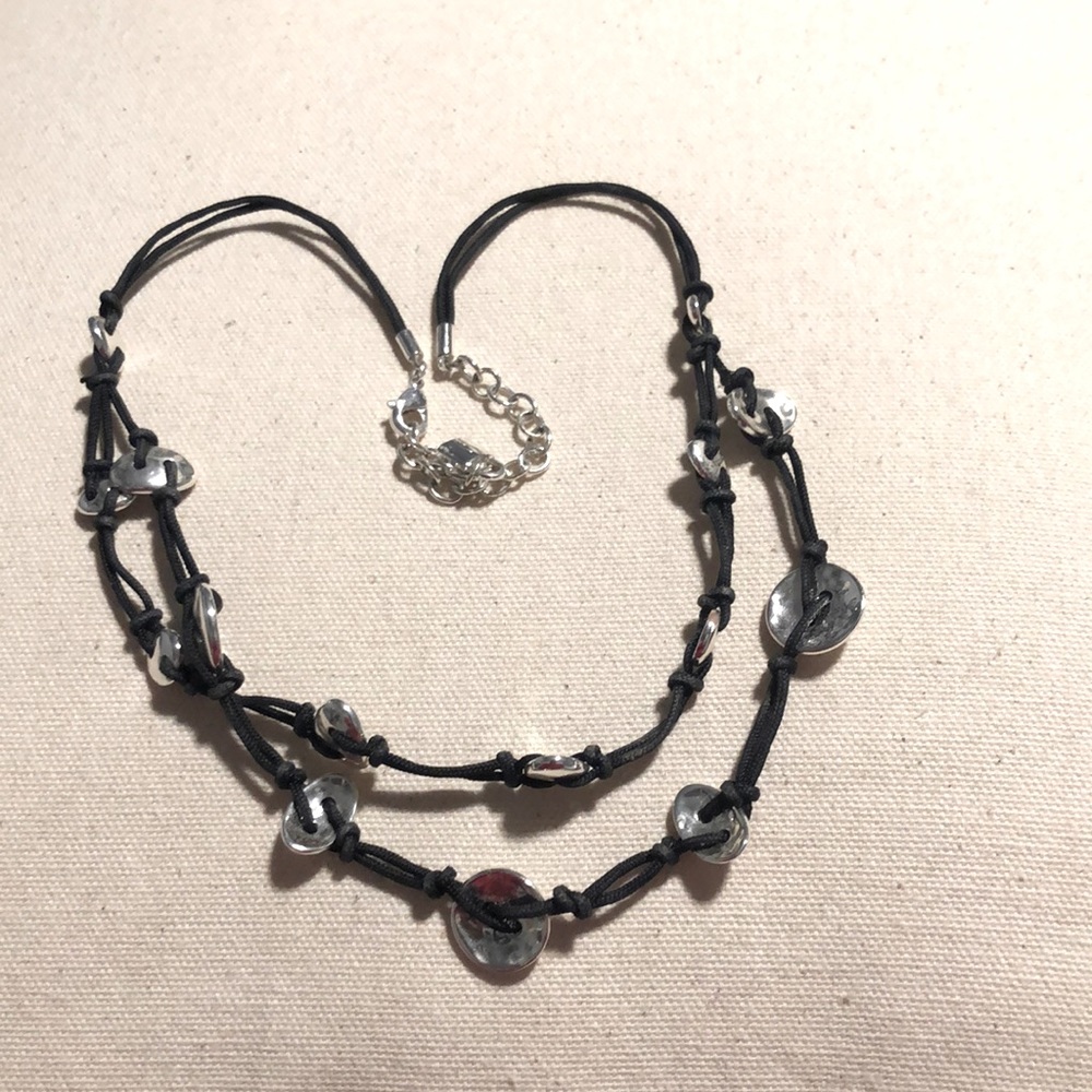Two strand black necklace